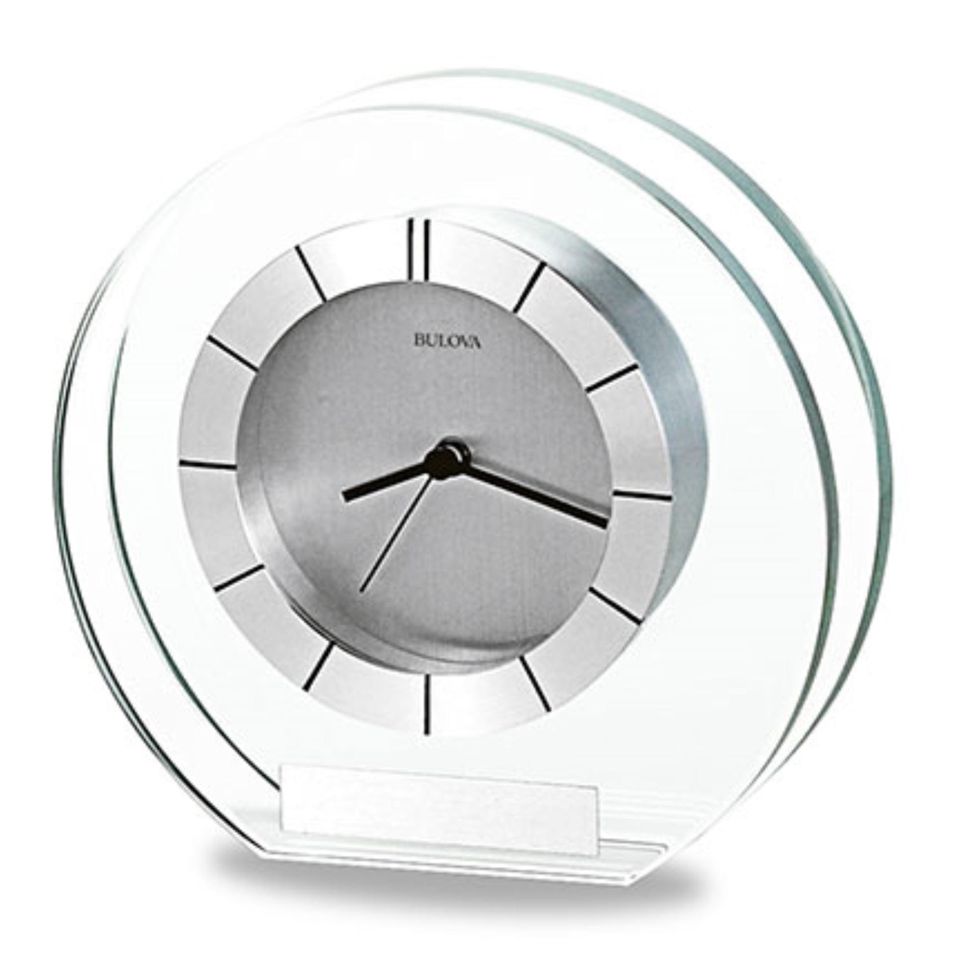 Circular Quartz Clock with Mineral Glass Case