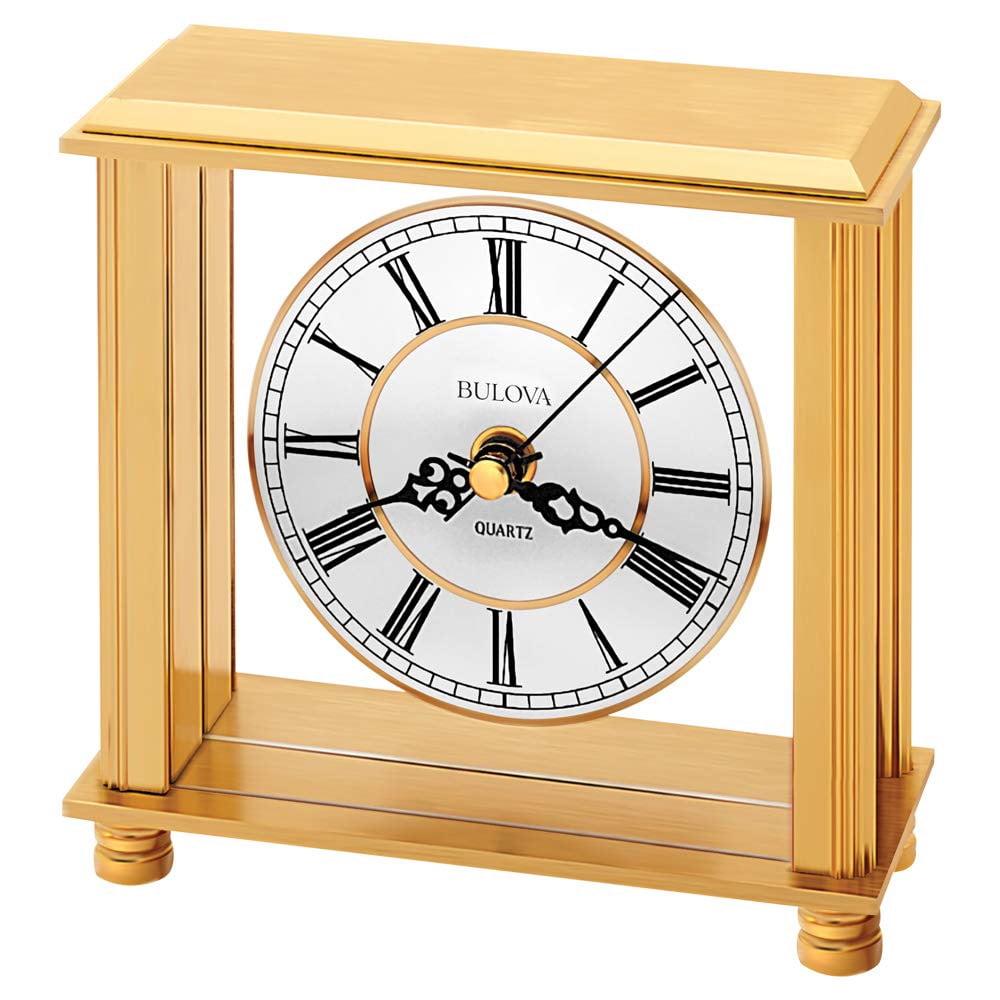 Cheryl Brass 6" Tabletop Clock with Roman Numerals