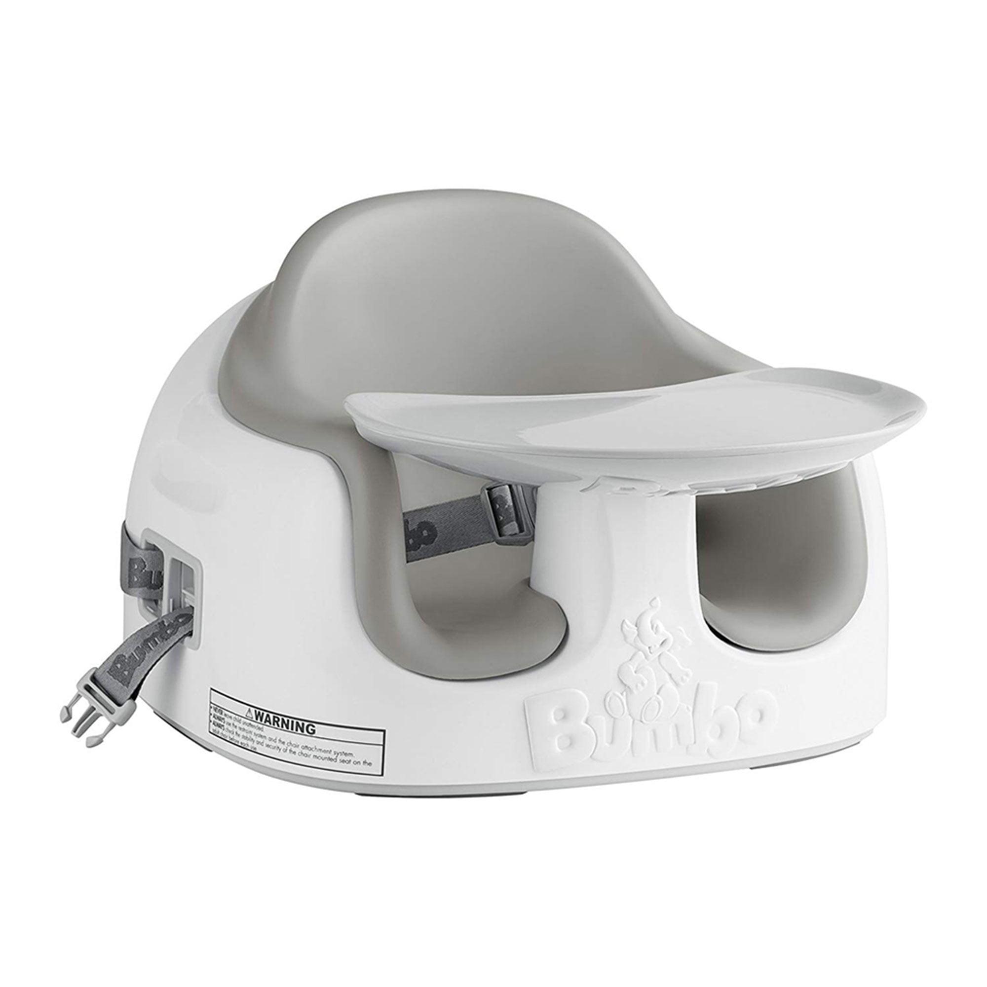 Bumbo Baby Infant Toddler Soft Foam Multi Seat with Removable Tray and Safety Buckle Straps for Kids' 6-36m - Cool Gray