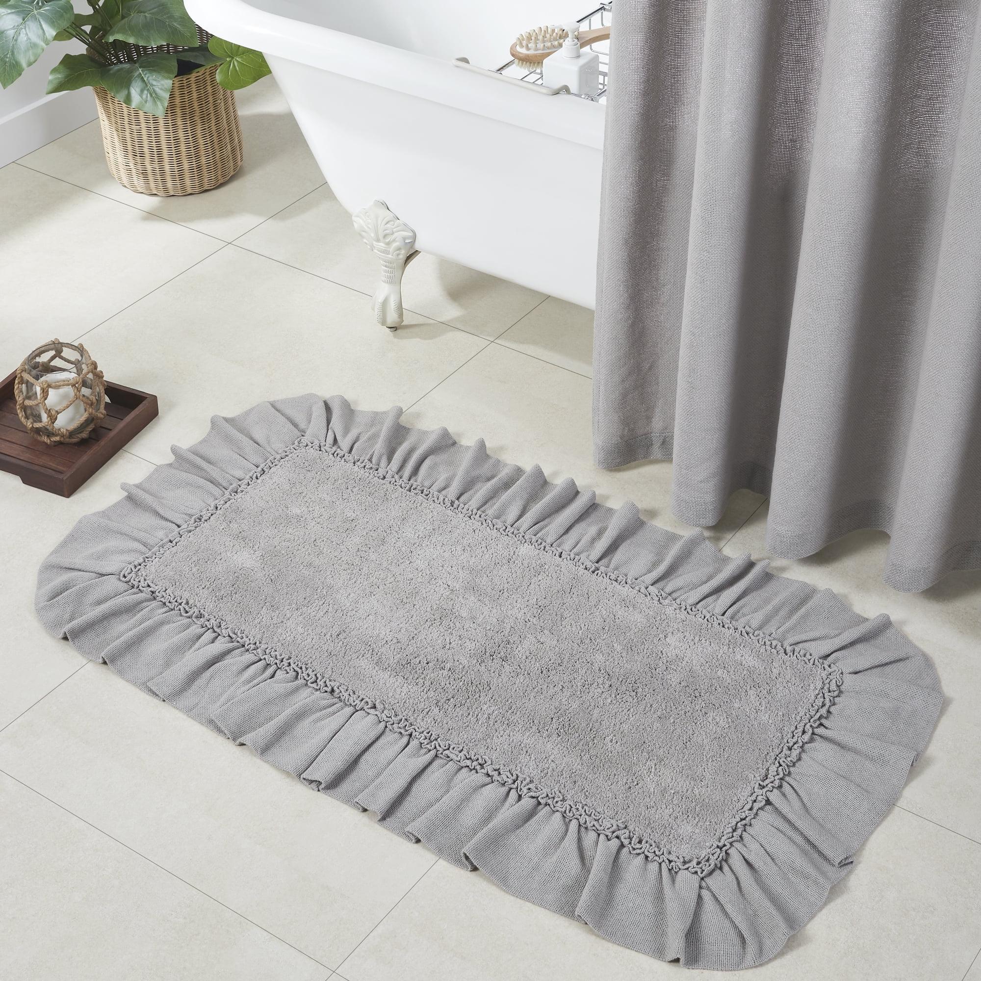 Burlap Dove Grey Bathmat 27x48  VHC Brands