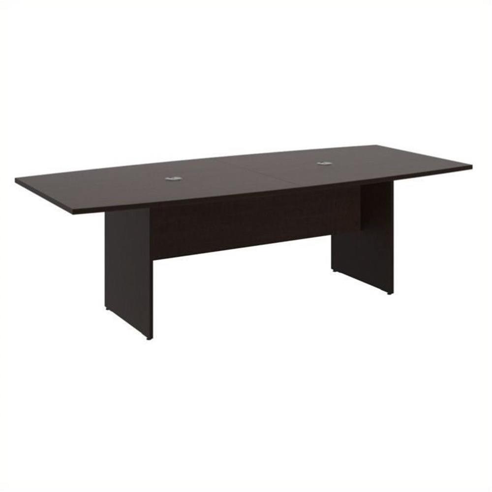 BBF 96W x 42D Boat Shaped Conference Table with Wood Base