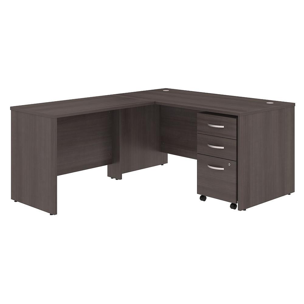 Bush Business Furniture Studio C L Shaped Desk with Mobile File Cabinet and Return