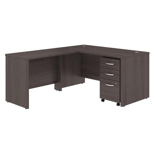Bush Business Furniture Studio C L Shaped Desk with Mobile File Cabinet and Return