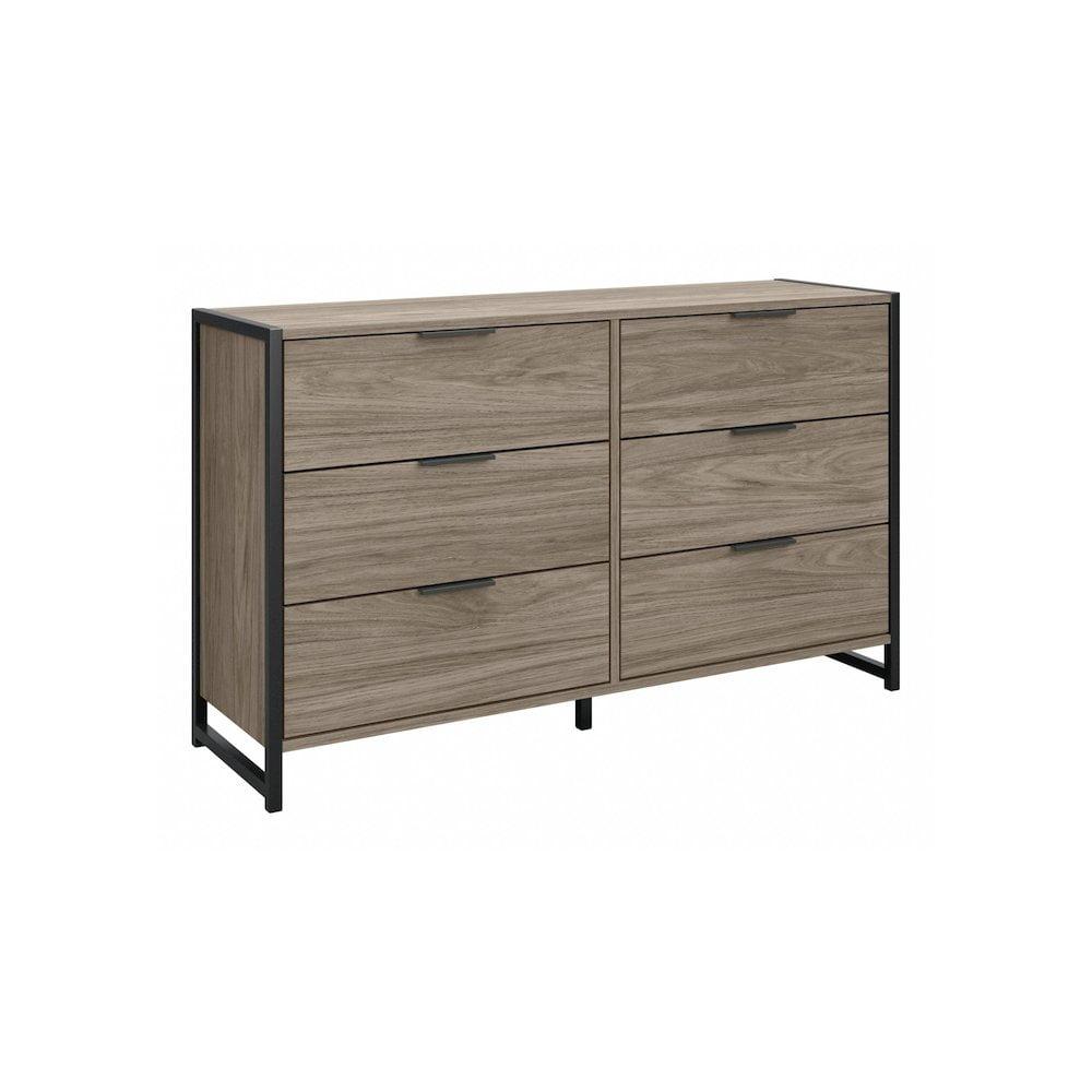 Bush Furniture Atria 6 Drawer Dresser in Modern Hickory
