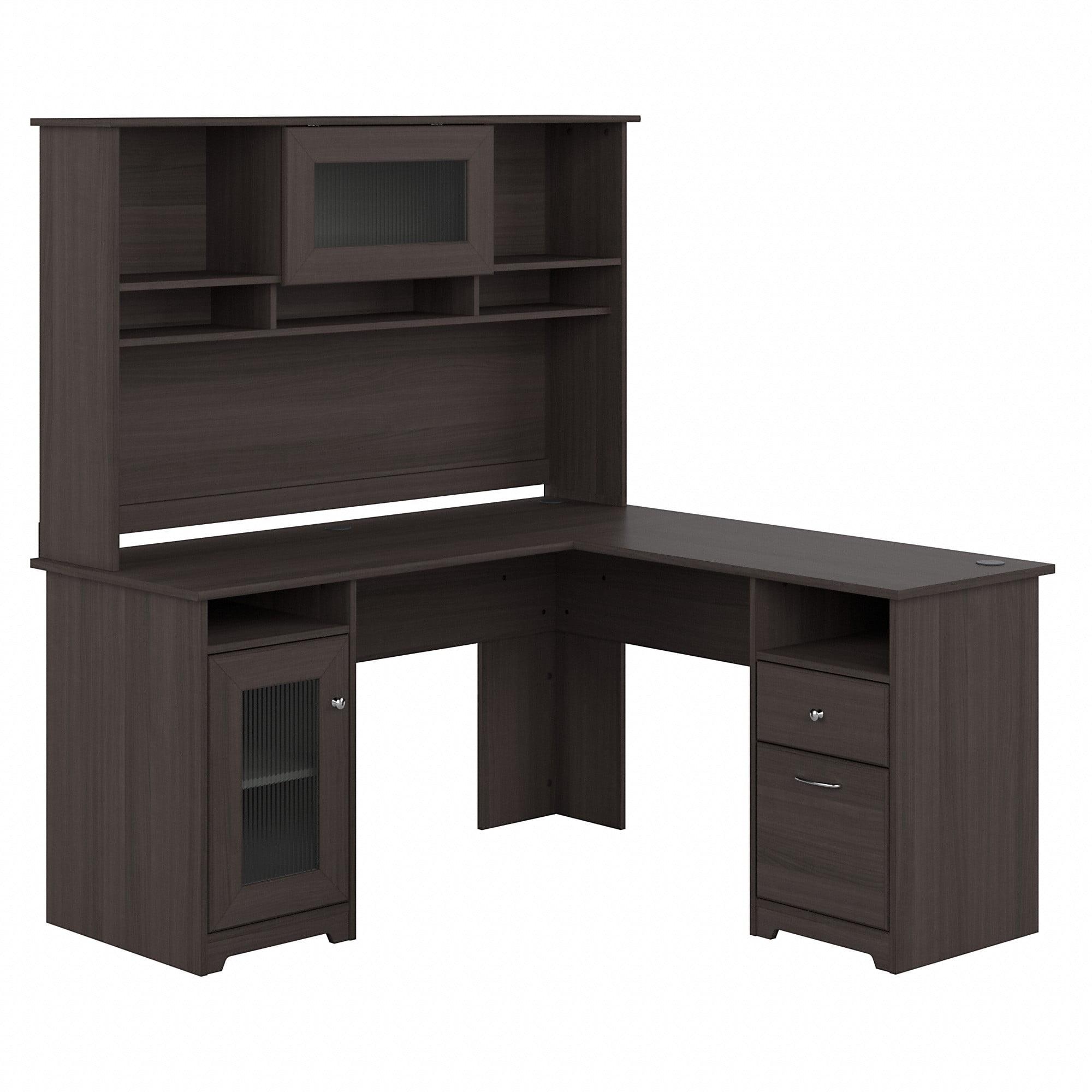 Cabot 60W L Shaped Computer Desk with Hutch - Bush Furniture