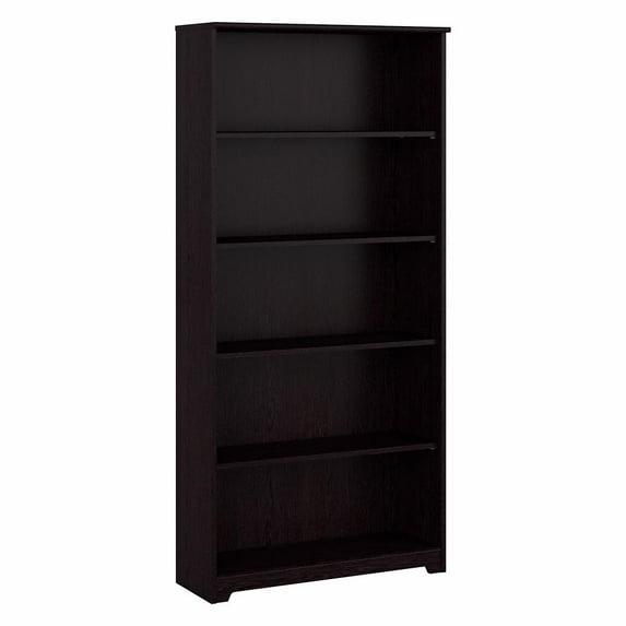 Bowery Hill 5 Shelf Bookcase in Espresso Oak