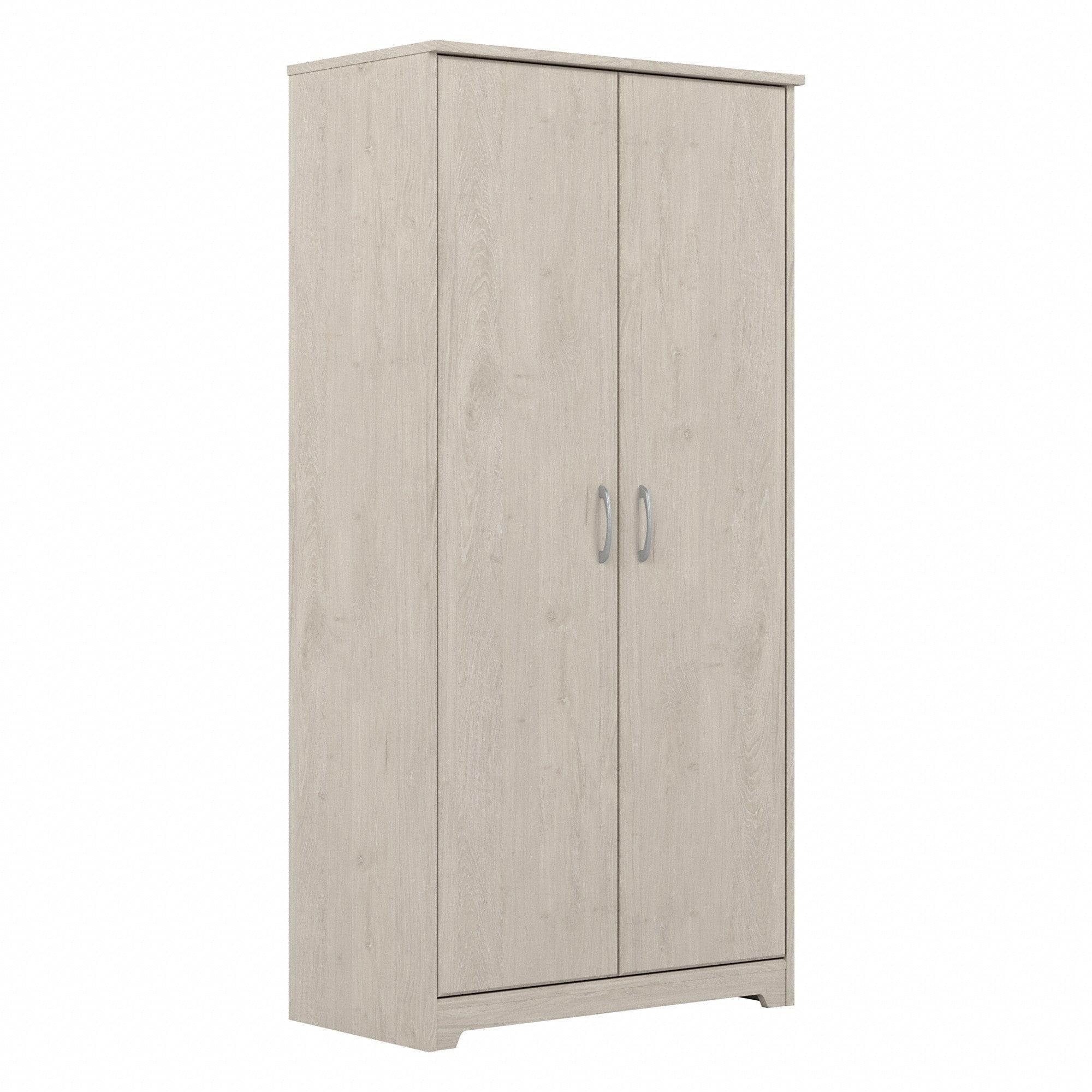 Linen White Oak Tall Bathroom Storage Cabinet with Adjustable Shelves