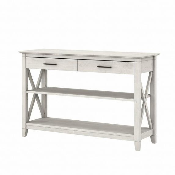 Bush Furniture Key West Console Table, Linen White Oak