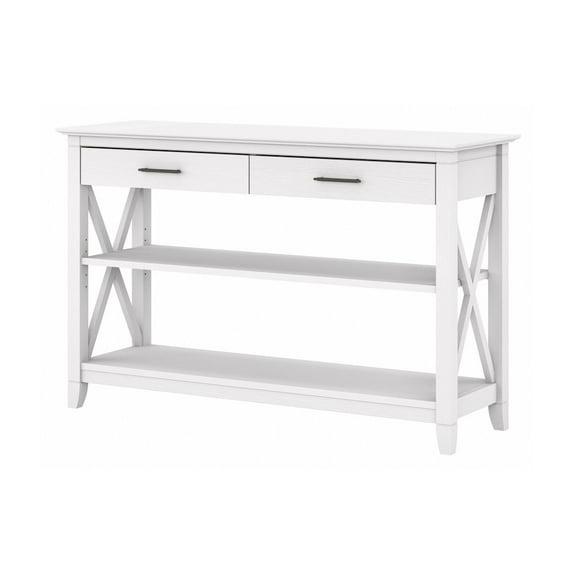 Bush Furniture Key West Console Table, Pure White Oak