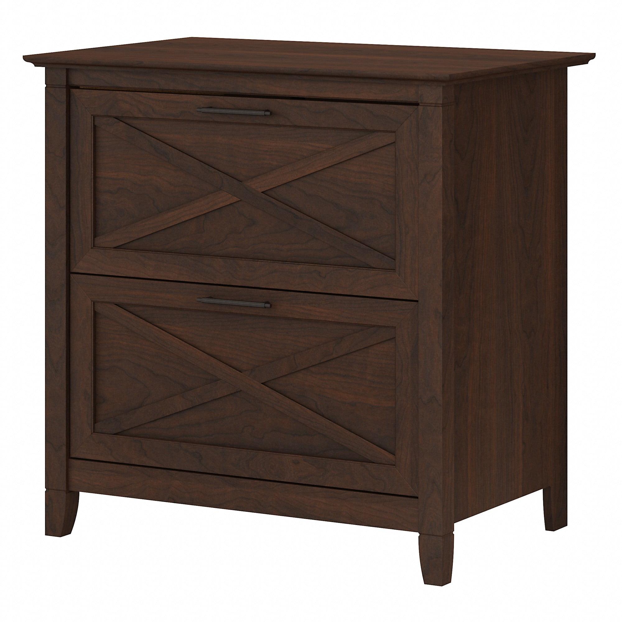 2 Drawer Key West File Cabinet Bing Cherry - Bush Furniture: Wood Composite, MDF Frame, 30"H x 30"W