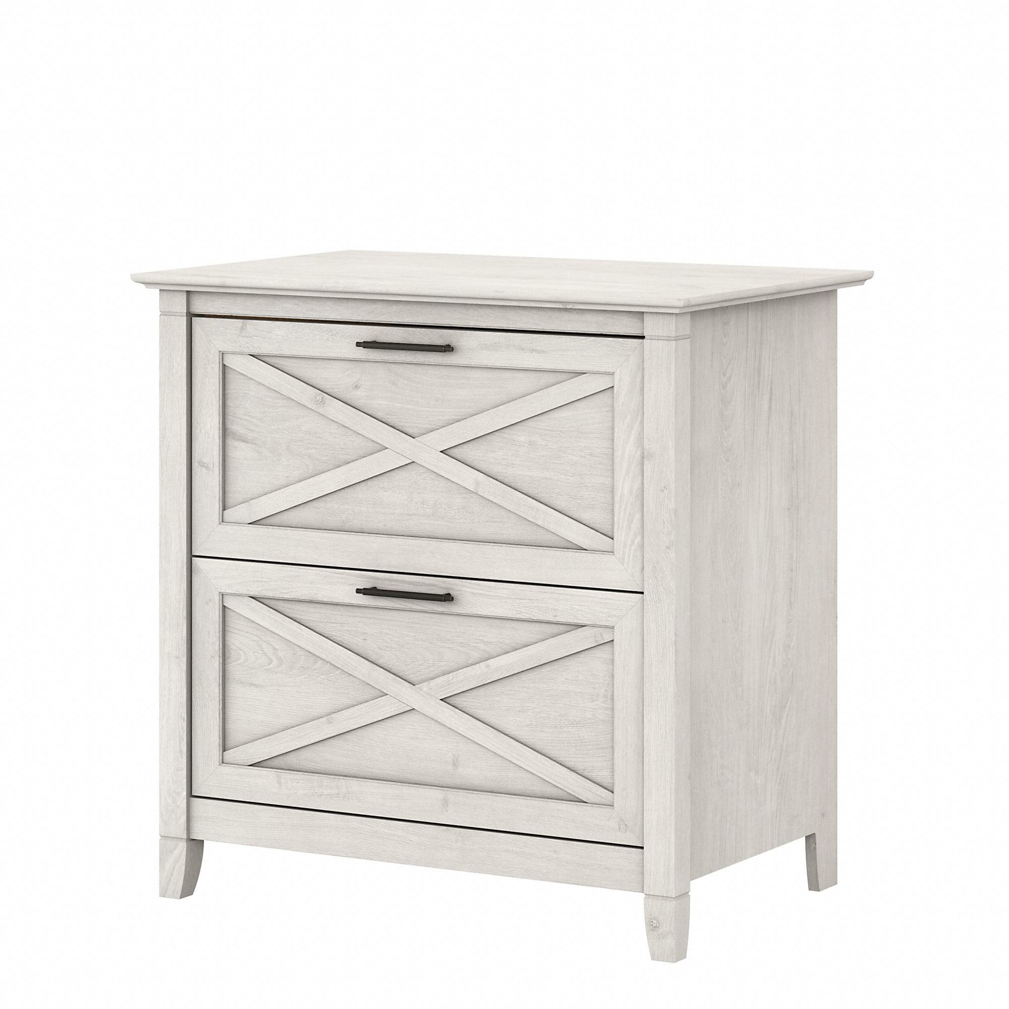 Linen White Oak 2-Drawer Lateral Filing Cabinet