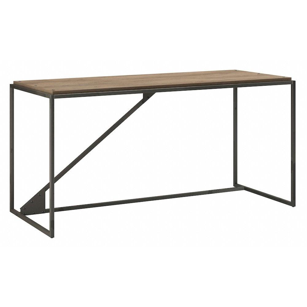 Bush Furniture Refinery 62W Industrial Desk in Rustic Gray