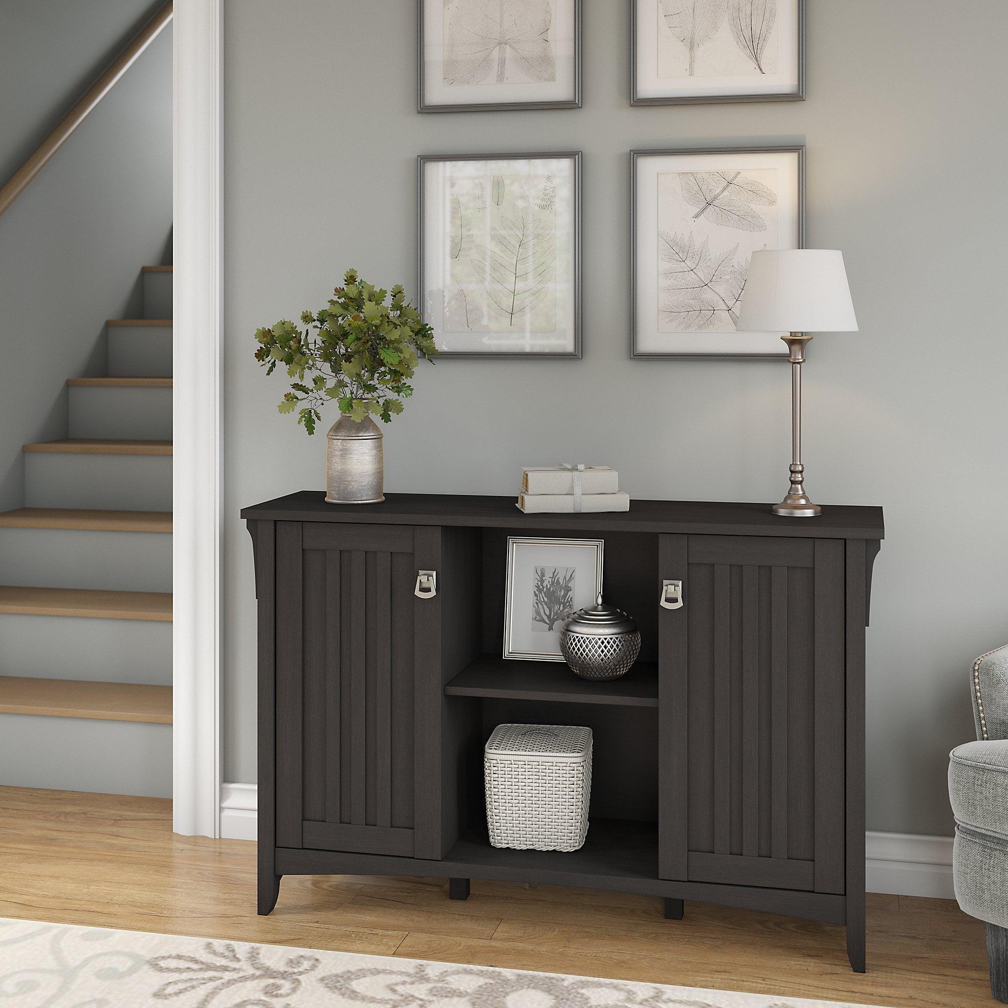 Bush Furniture Salinas Accent Storage Cabinet with Doors, Vintage Black