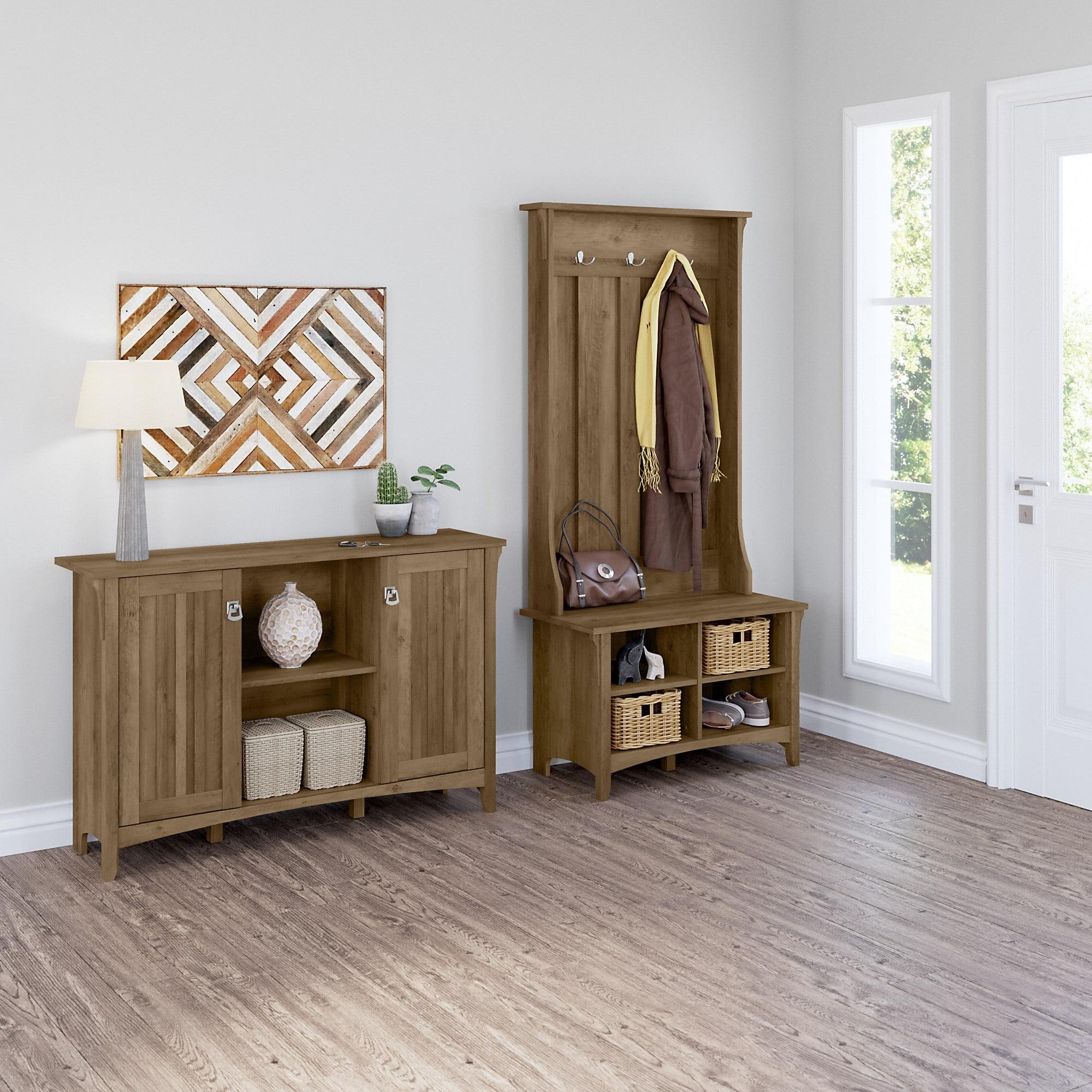 Bush Furniture Salinas Entryway Storage Set, Reclaimed Pine