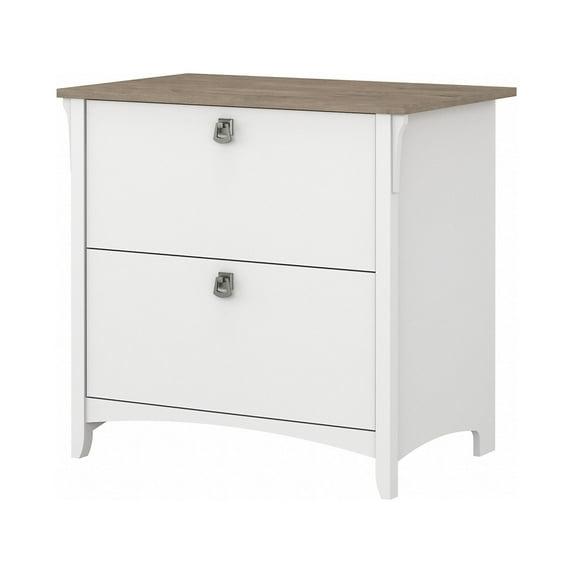 Bush Furniture Salinas Lateral File Cabinet, 2 Drawer, Shiplap Gray & Pure White