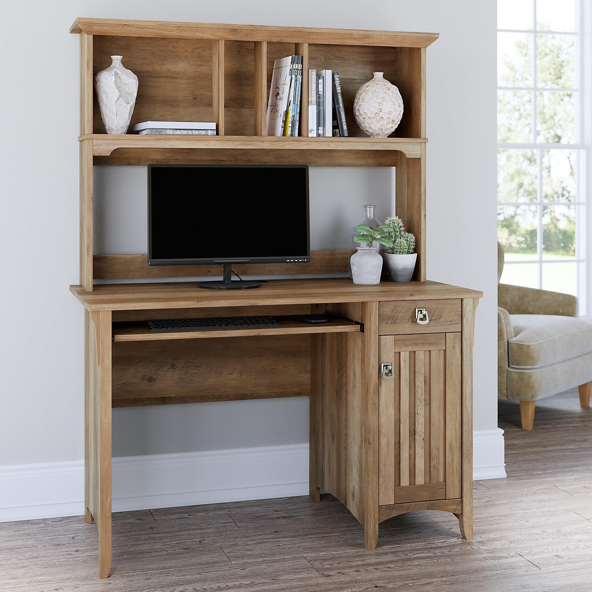 Bush Furniture Salinas Mission 48" Computer Desk and Hutch, Reclaimed Pine