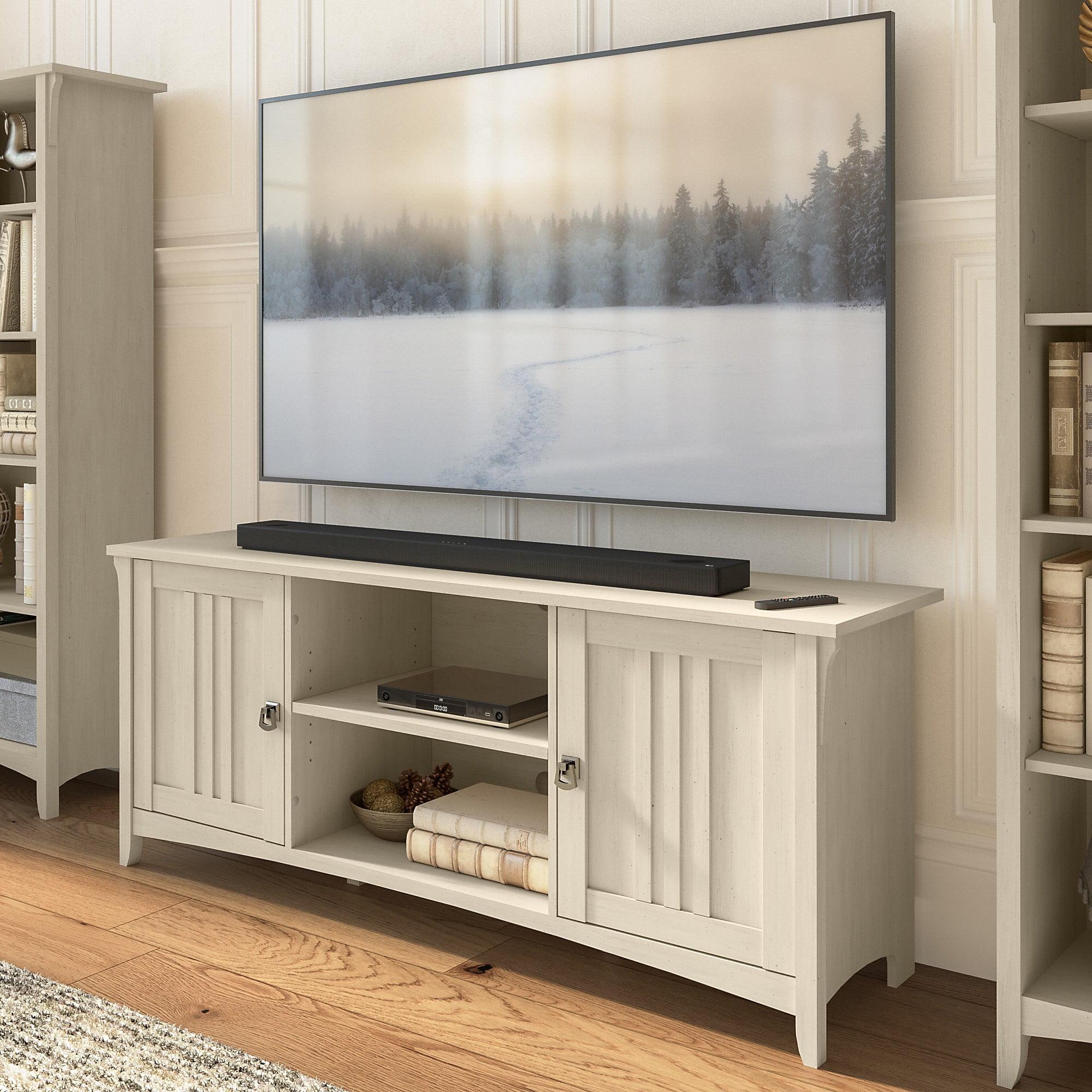 Bush Furniture Salinas TV Stand for 70 Inch TV in Antique White