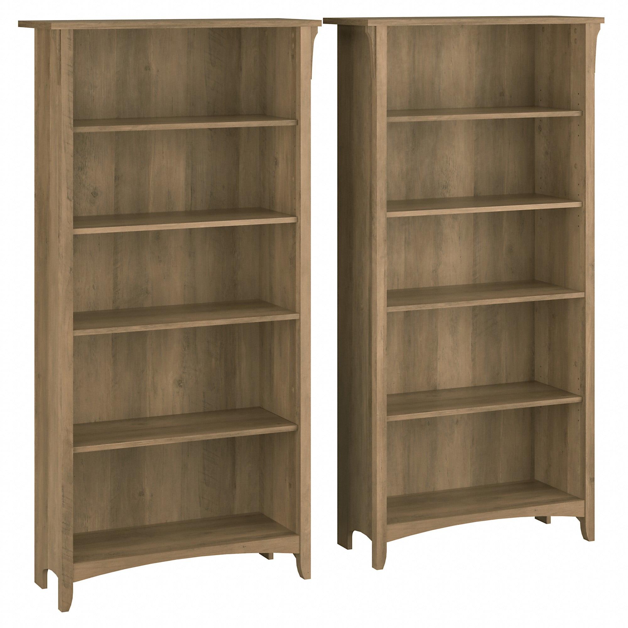 Khadesha Tall 5 Shelf Bookcase - Set Of 2