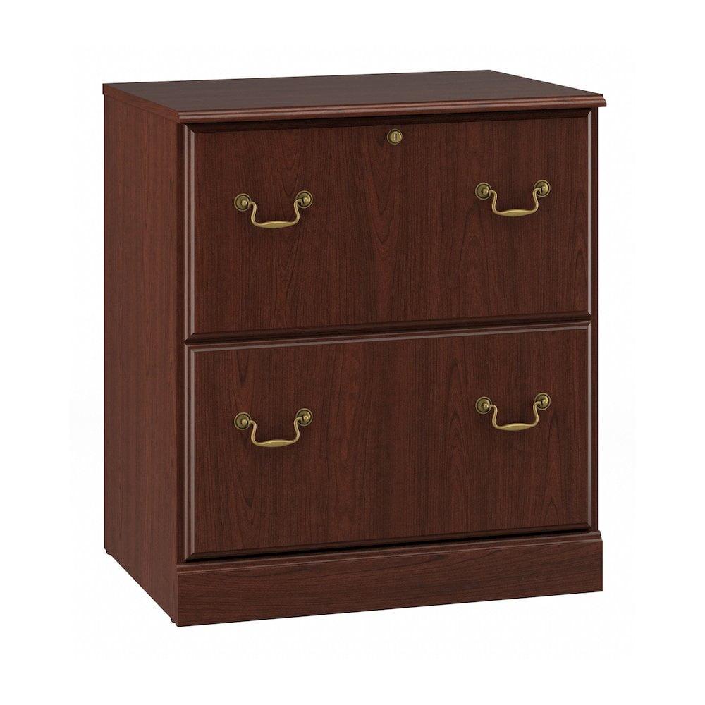 Bush Furniture Saratoga Lateral File Cabinet in Harvest Cherry