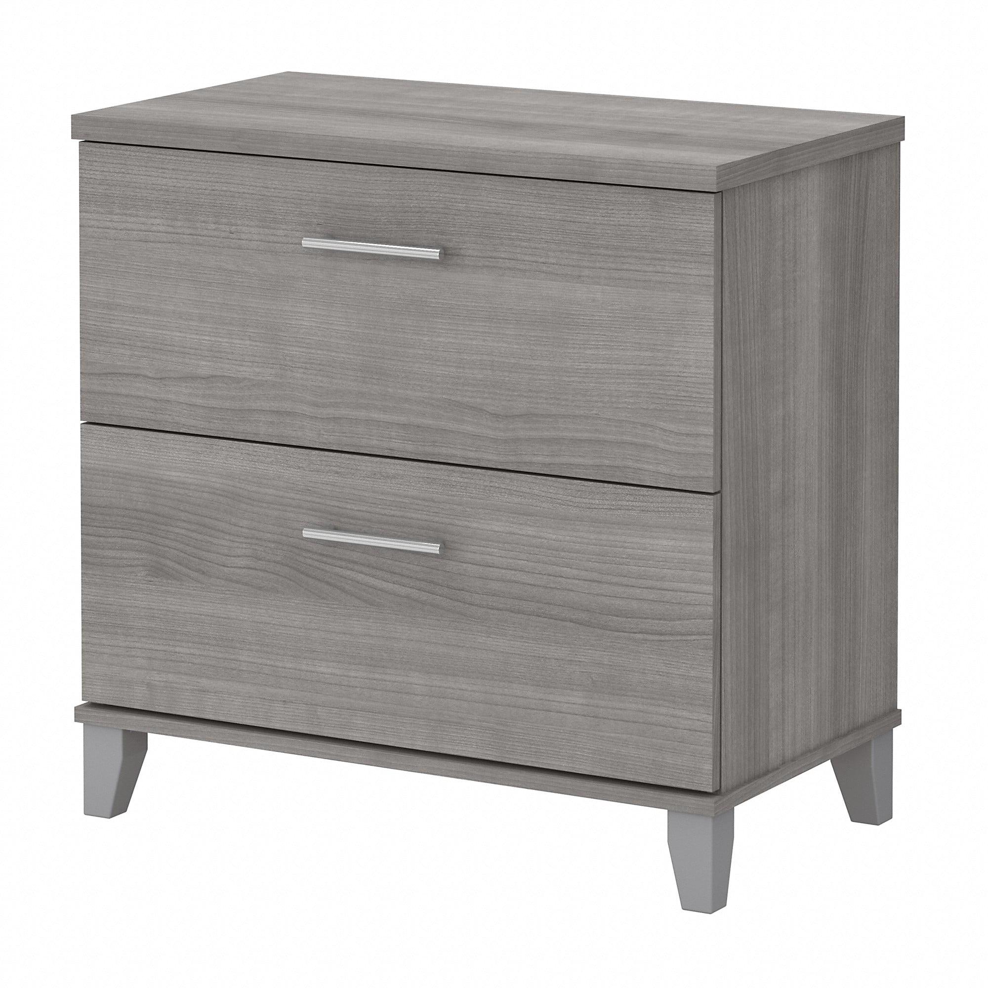 Bush Furniture Somerset Lateral File Cabinet, 2 Drawer, Platinum Gray