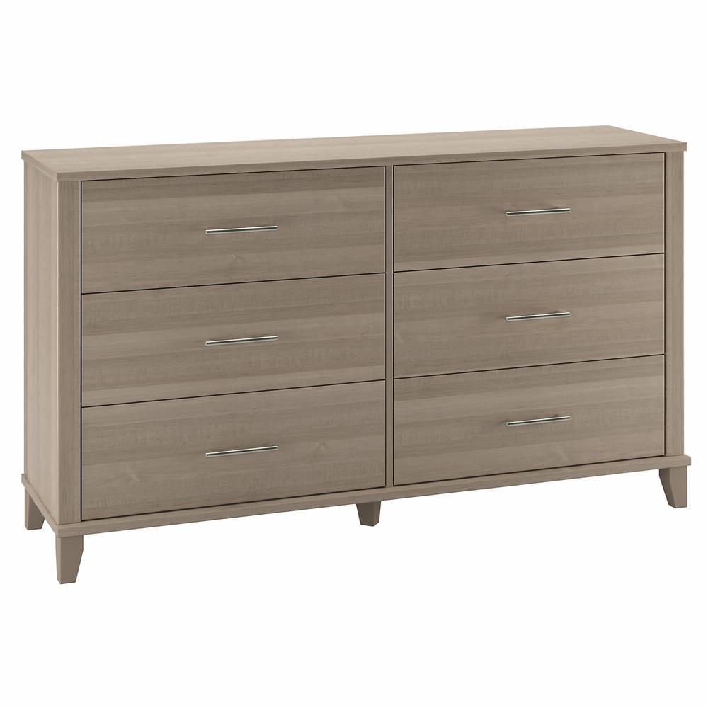 Somerset 6 Drawer Dresser in Gray - Bush Furniture: Mid-Century Style, Ample Storage Space