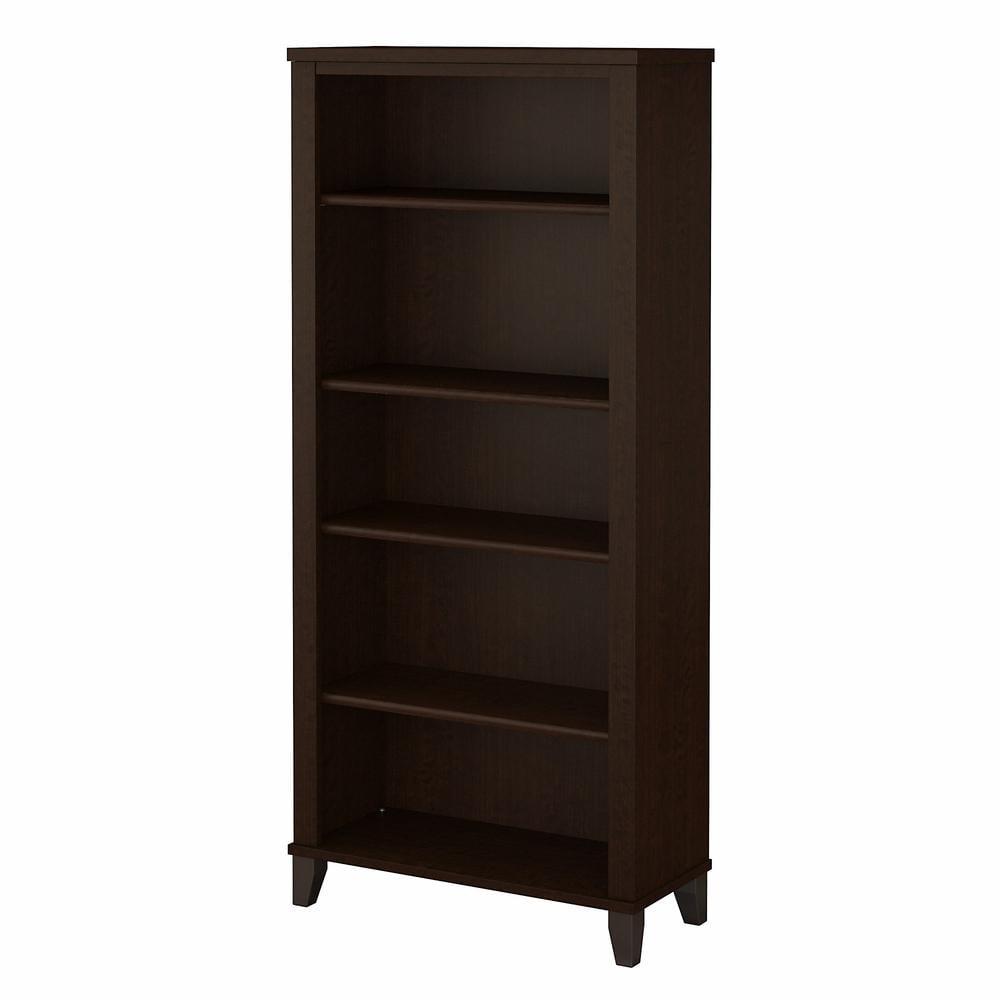 Bush Furniture Somerset Tall 5 Shelf Bookcase, Mocha Cherry