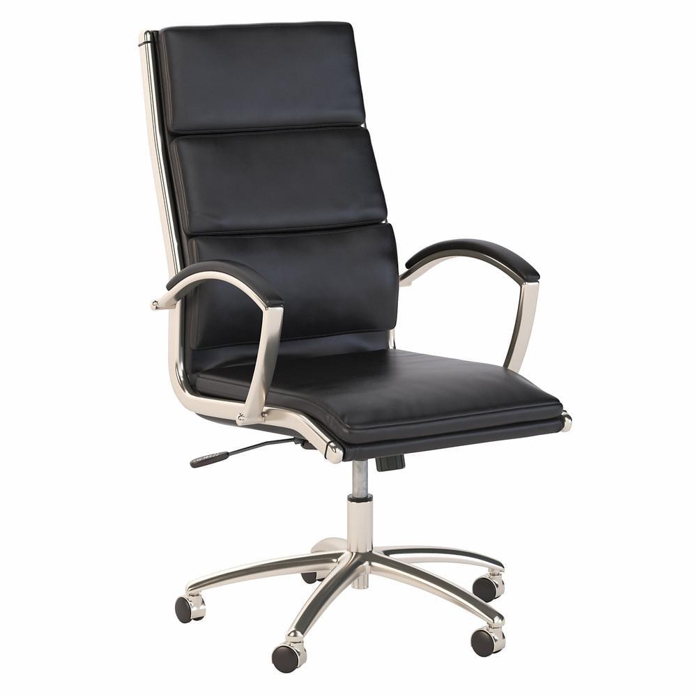 Black High Back Leather Executive Swivel Office Chair