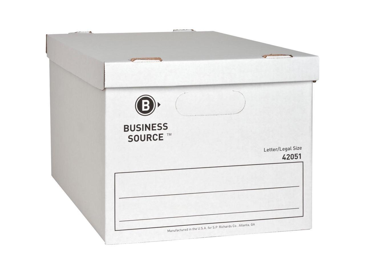 Business Source Storage File, Letter/Legal, 12"x15"x10", White, 12-Pack