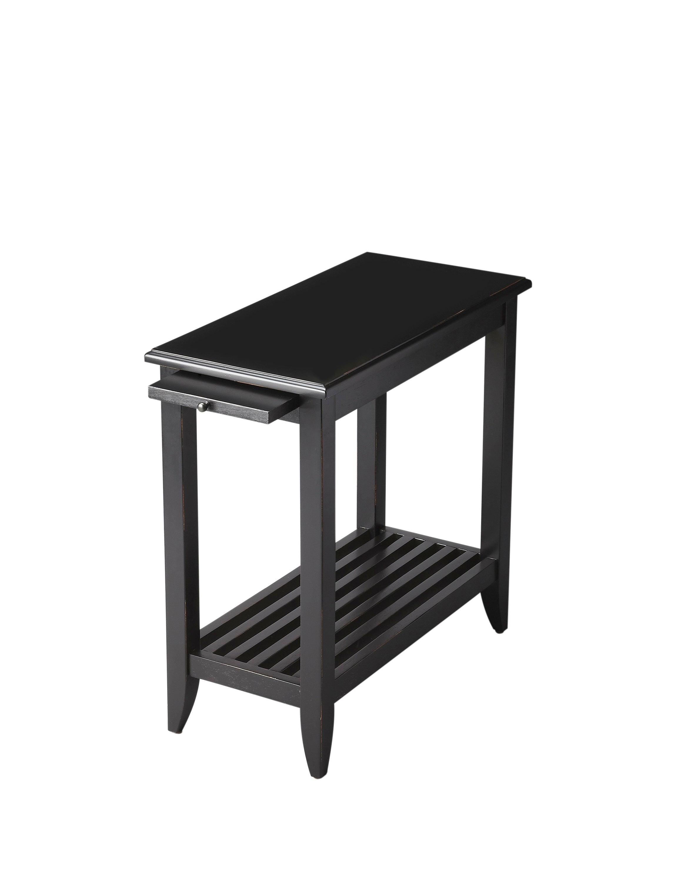 Butler Specialty Loft Transitional Chairside Table In Black Licorice