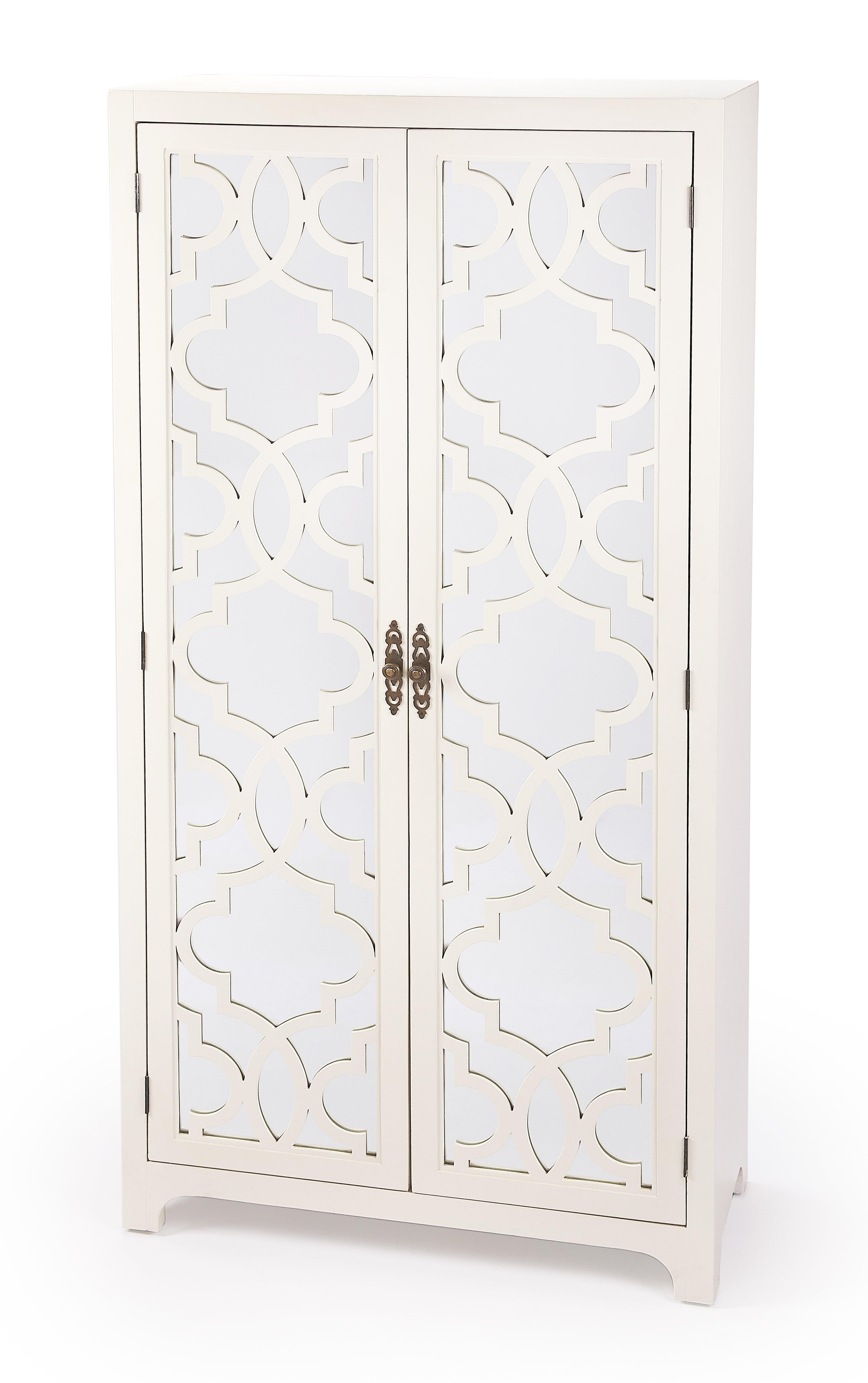 Butler Specialty Company Morjanna Tall Mirrored Cabinet - White