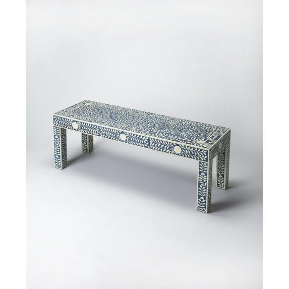 Butler Specialty Bone Inlay Bench In Blue Bone Inlay