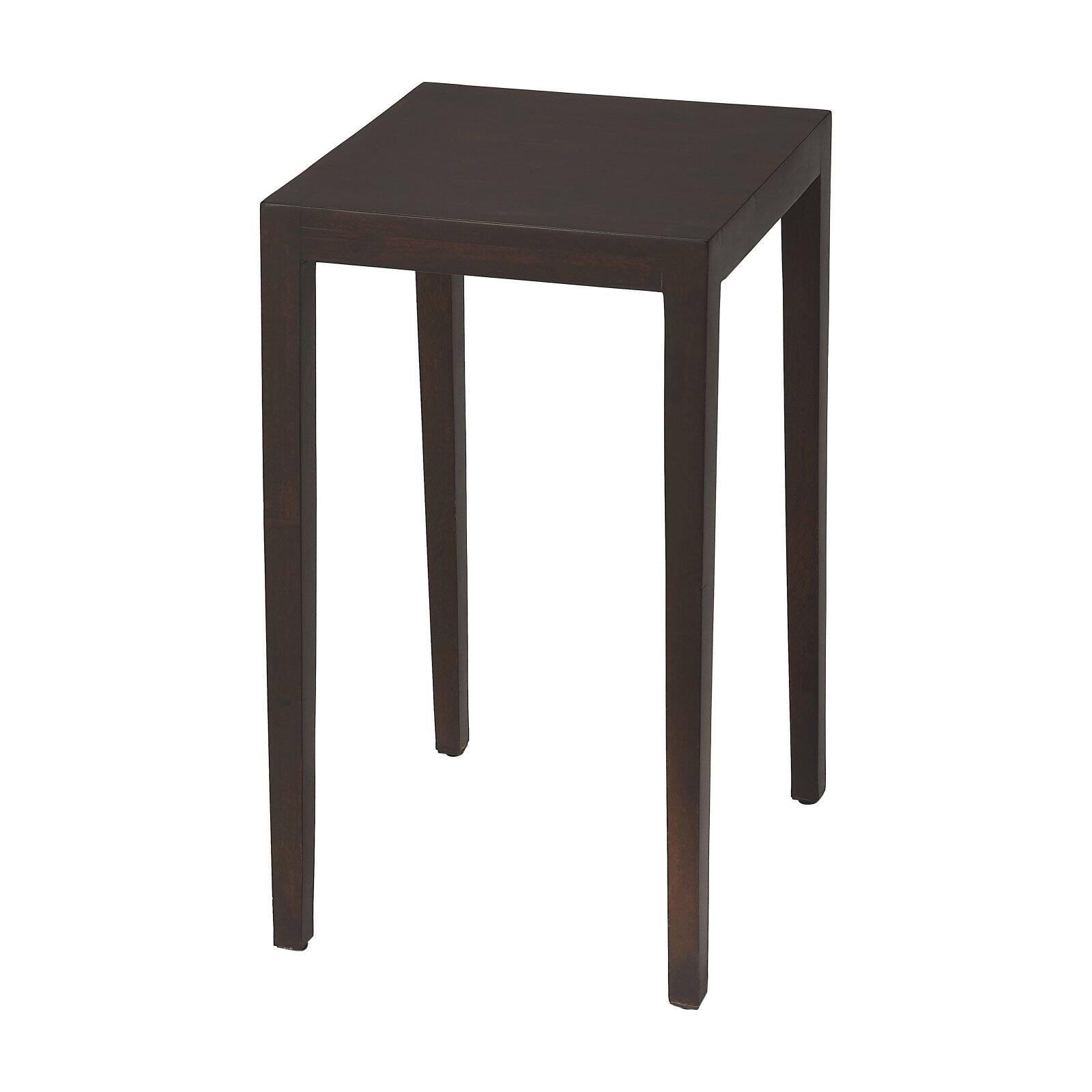 Classic Acacia Wood Rectangular End Table with Tapered Legs