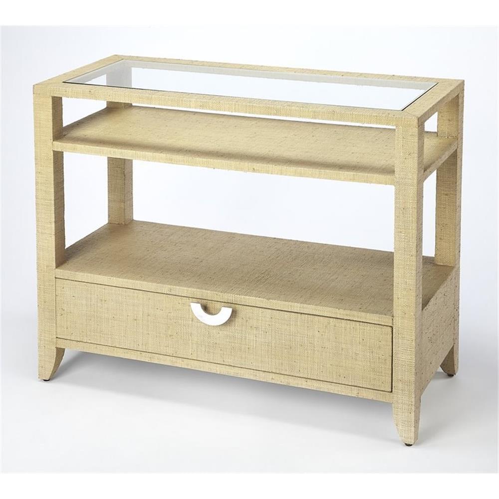 Butler Specialty Company Amelle Raffia Console Table In Beige