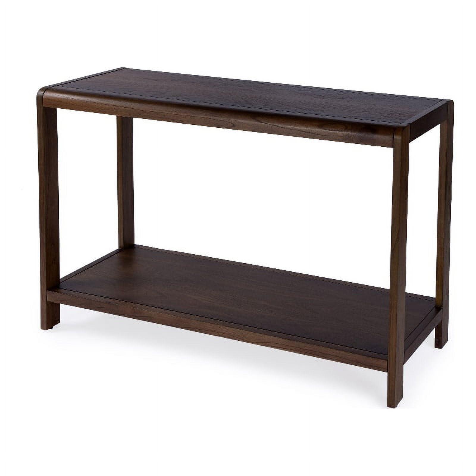 Hanover 48" Dark Brown Walnut Finish Mid-Century Modern Console Table with Storage