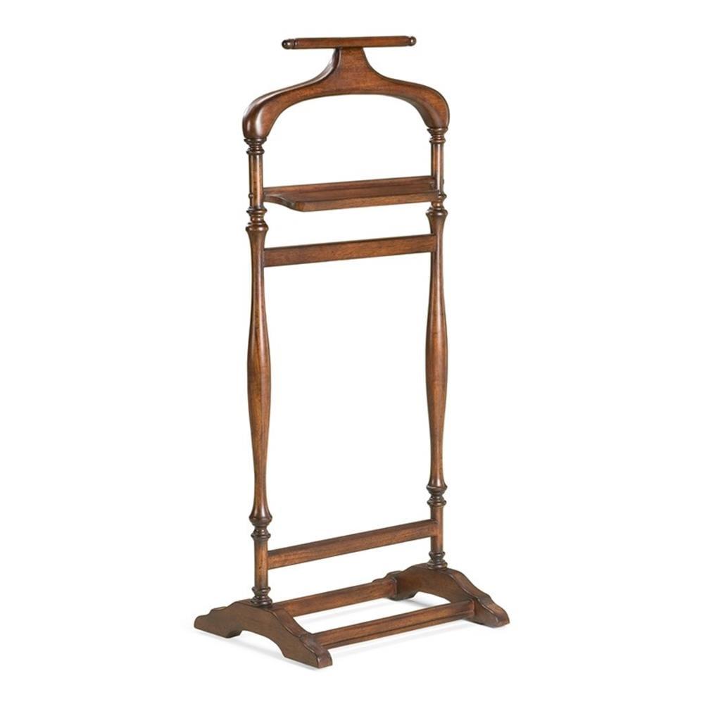 Cherry Wood Valet Stand with Trestle Base