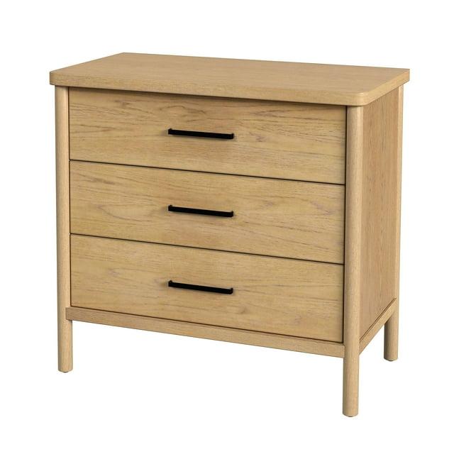Butler Specialty Company Lennon 3 Drawer Rounded Leg Wood Dresser - Natural
