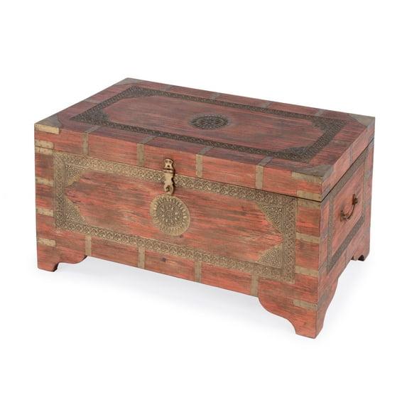 Butler Specialty Company Mesa de Centro con Baúl de Almacenamiento de Madera Nador en Rosa