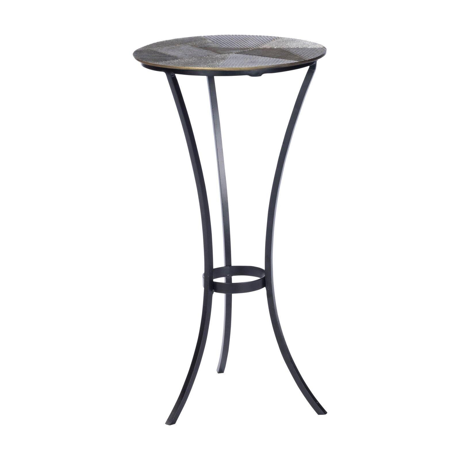 Industrial Chic Gaston Round Metal  End Table