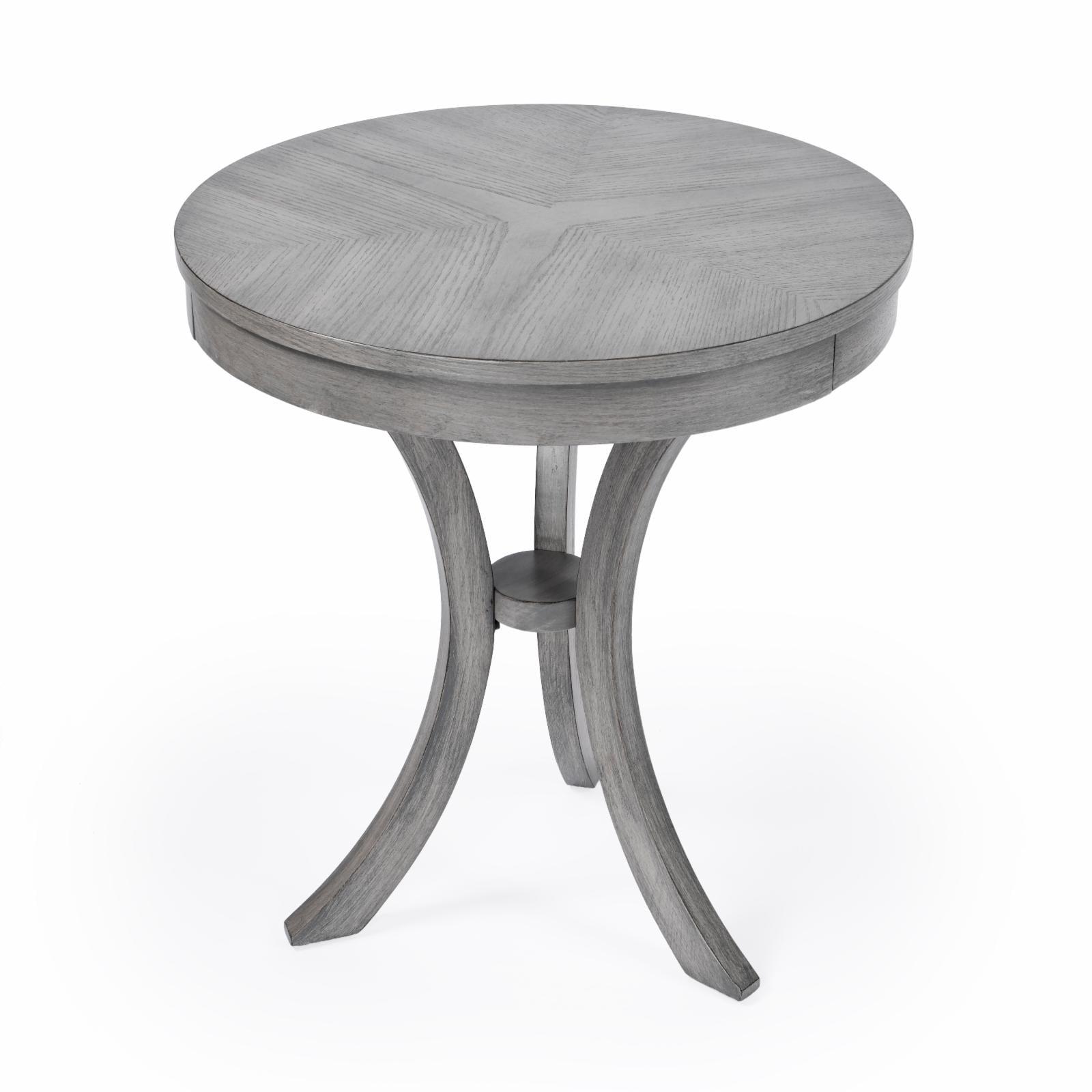 Butler Specialty Gerard Transitional Wood Side Table In Powder Grey Driftwood