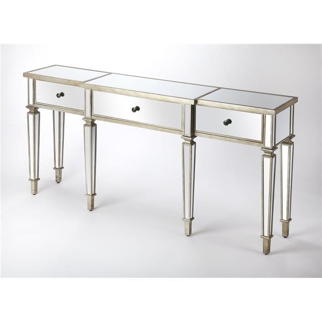 Butler Specialty Hayworth Mirrored Console Table In Chome