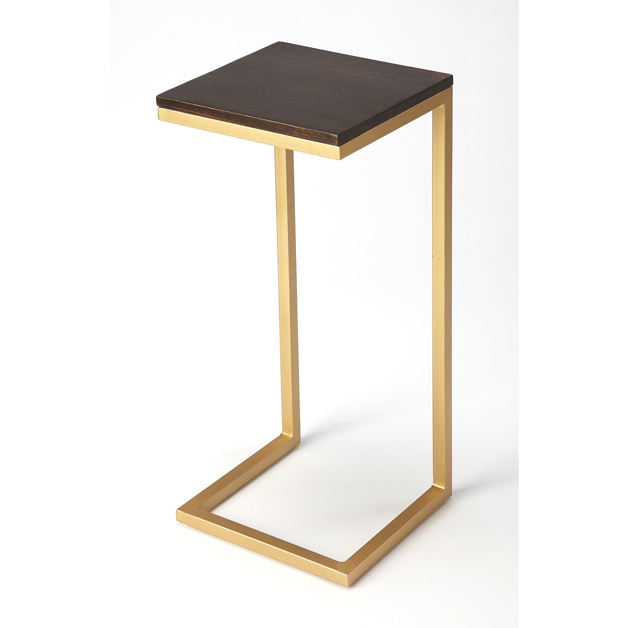 Butler Specialty Kilmer Wood and Metal Accent Table in Gold