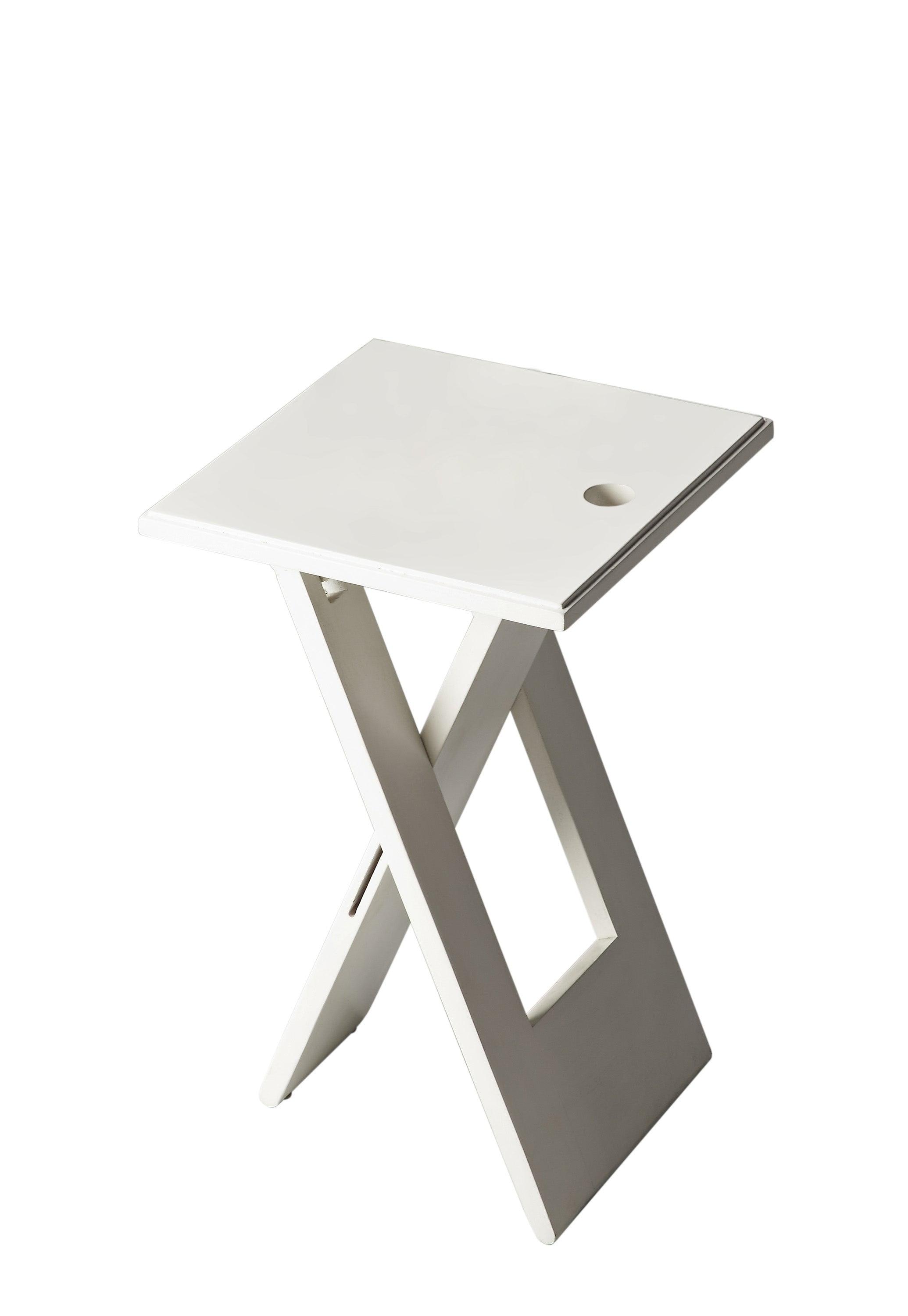 Butler Specialty Loft Square Folding End Table In White