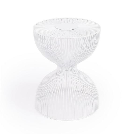 Butler Specialty Nicholas White Metal End Table