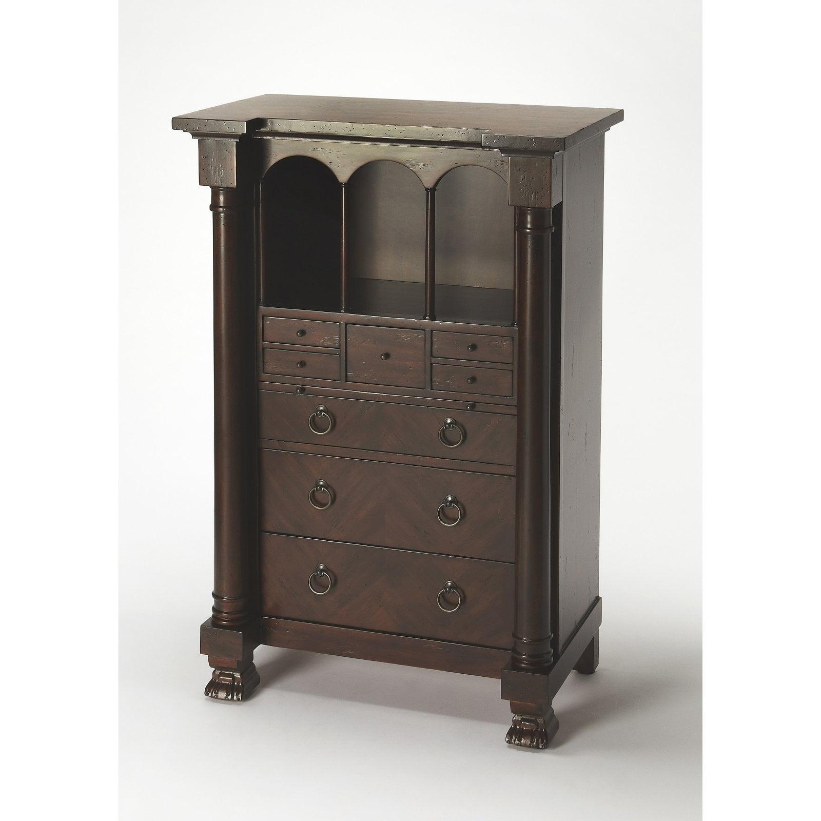 Heirloom Cherry Veneer Traditional Secretary Desk