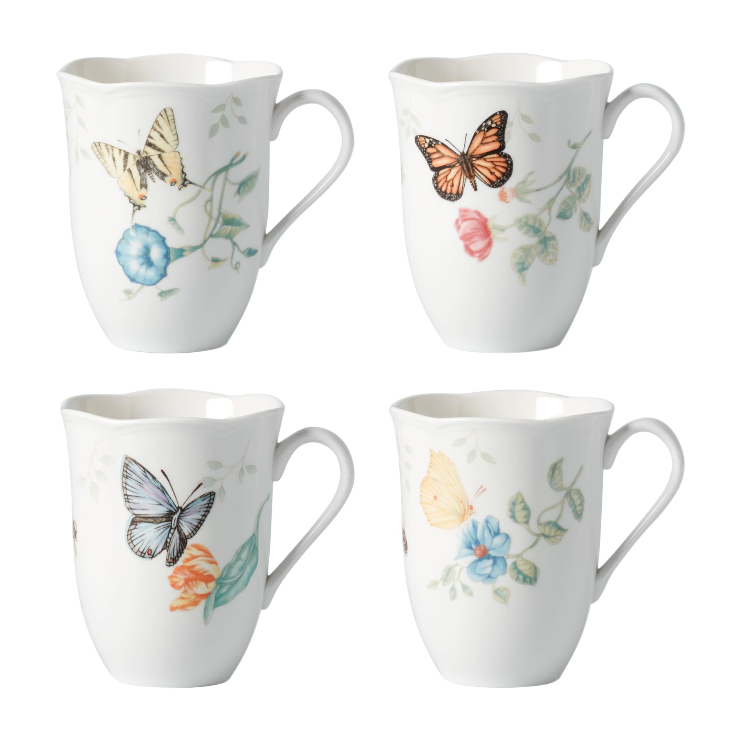 Butterfly Meadow 4-Piece Mug Set (Set of 4)