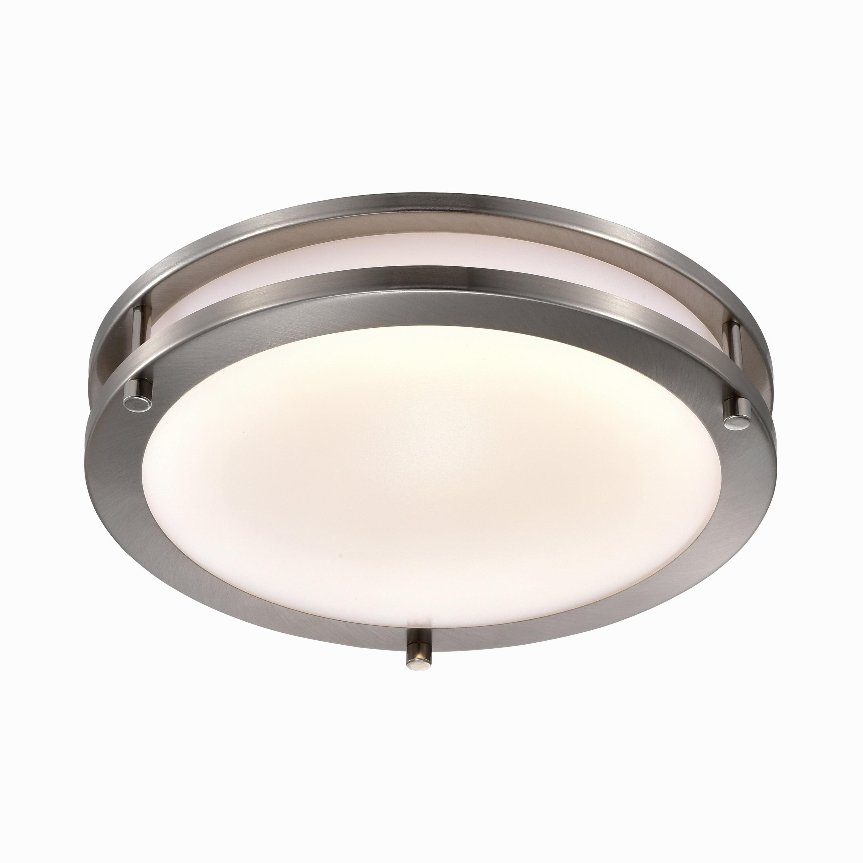 C Cattleya 11.75 in. Dimmable 15W Selectable LED Flush Mount 3000K/4000K/5000K -Brushed Nickel