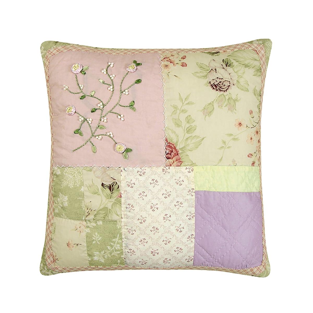 Beaded Quilted Throw Pillow