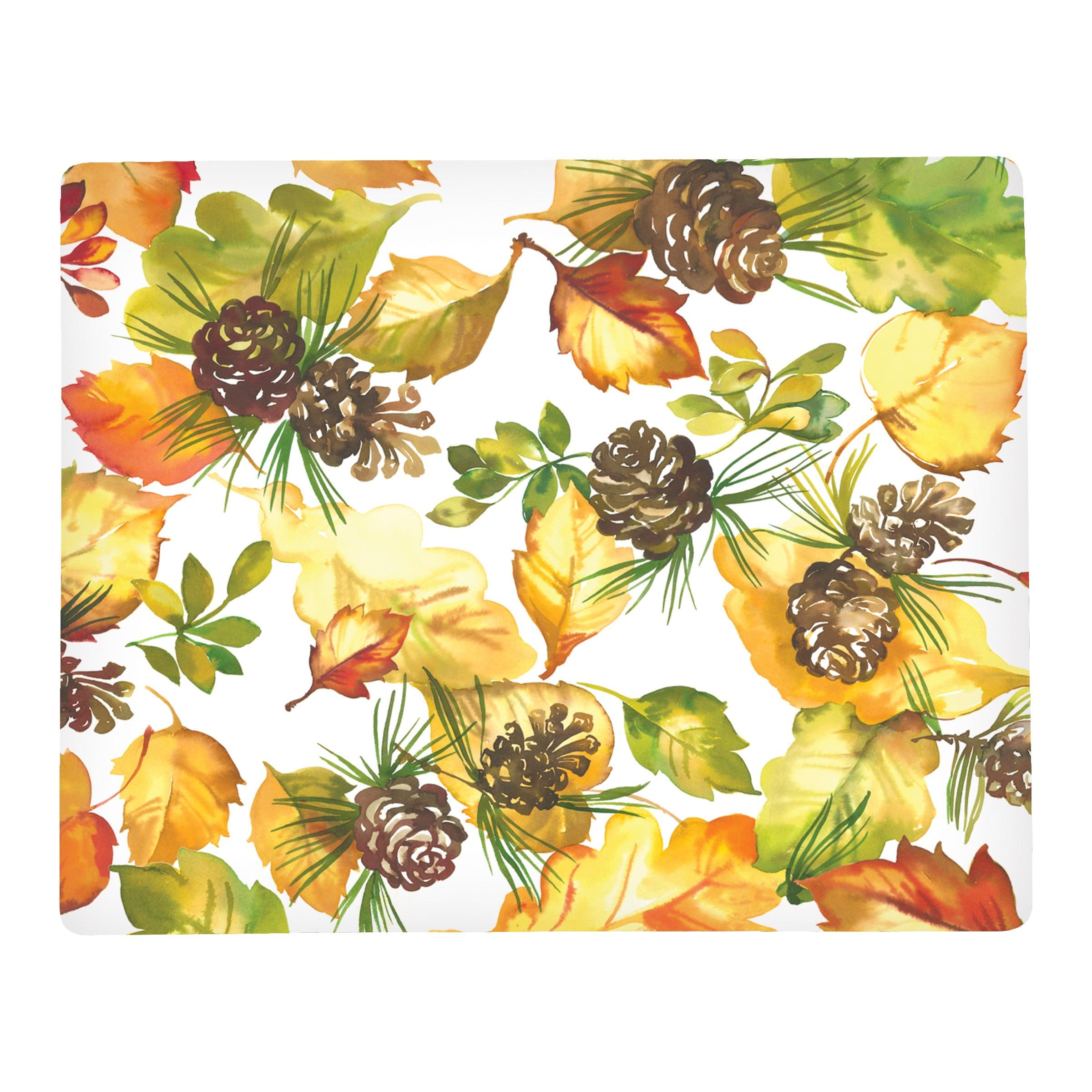 Autumn Leaves and Pinecones Hardboard Placemats Set of 6