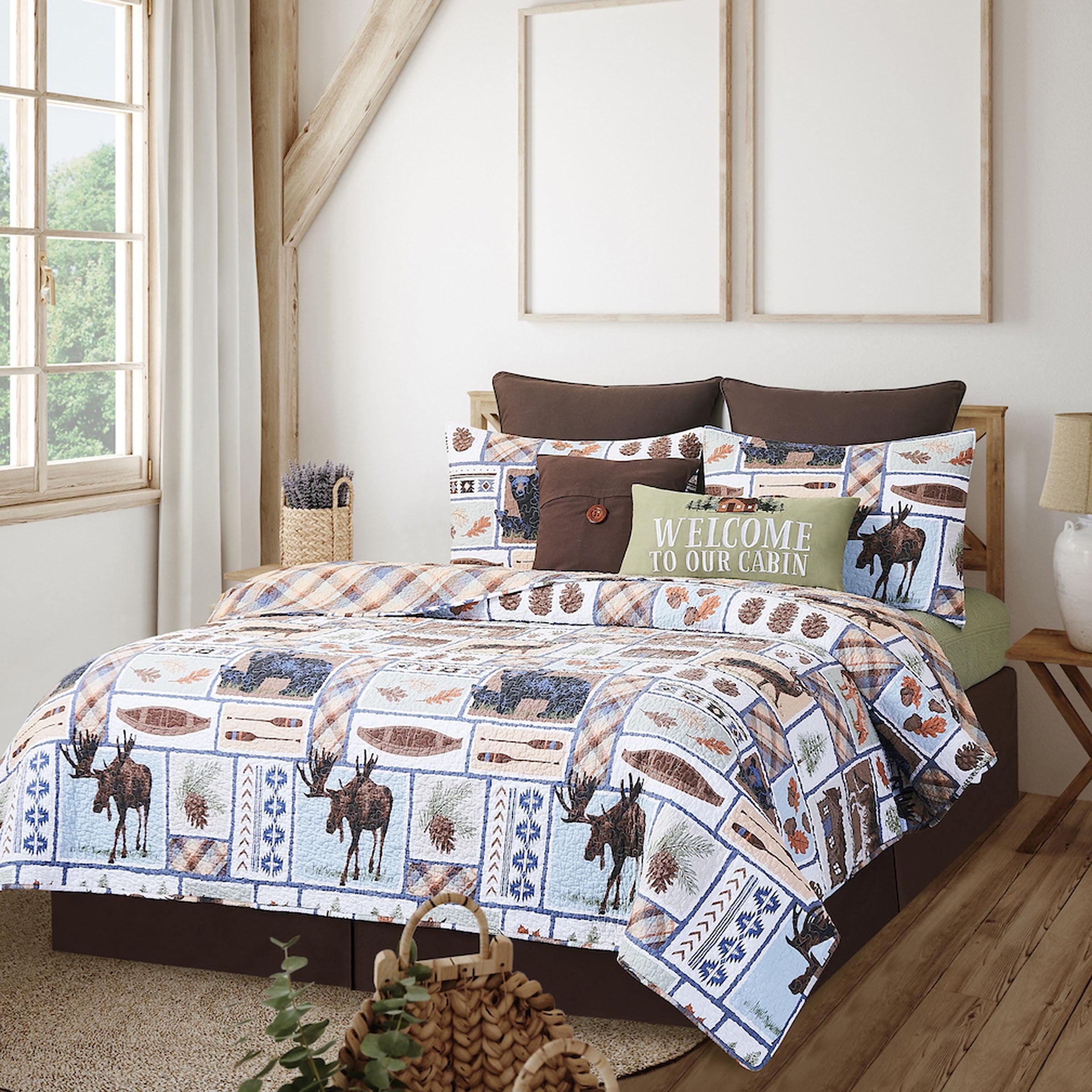 Oaley Lodge Cotton Reversible Quilt Set