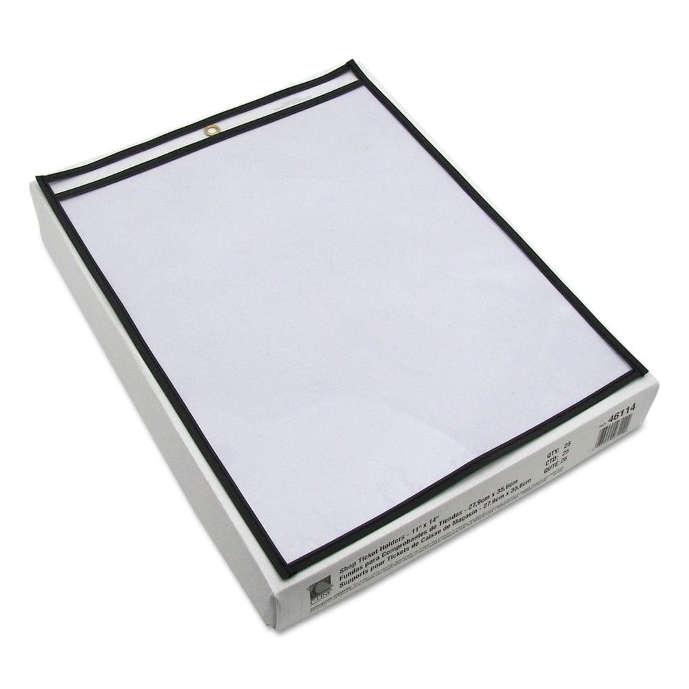 C-Line Shop Ticket Holders Stitched Both Sides Clear 75" 11 x 14 25/BX 46114